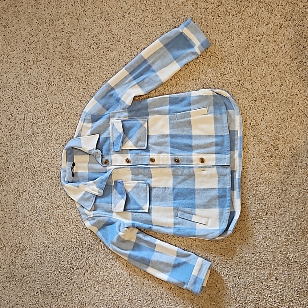 Girls plaid shacket